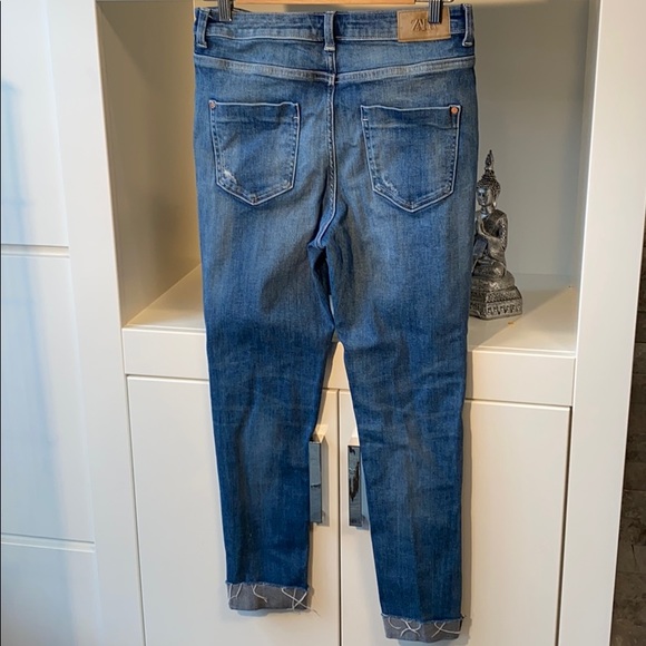 Zara distressed jean cuffed raw skinny - Picture 2 of 7
